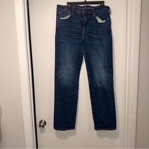 American Eagle Outfitters Dark Blue Straight Airflex Jeans Size 36x34